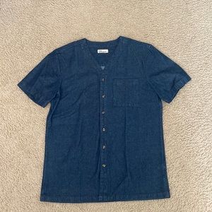 Men’s button down Jean shirt